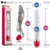 Vibrador de 7 pulgadas rigido rojo